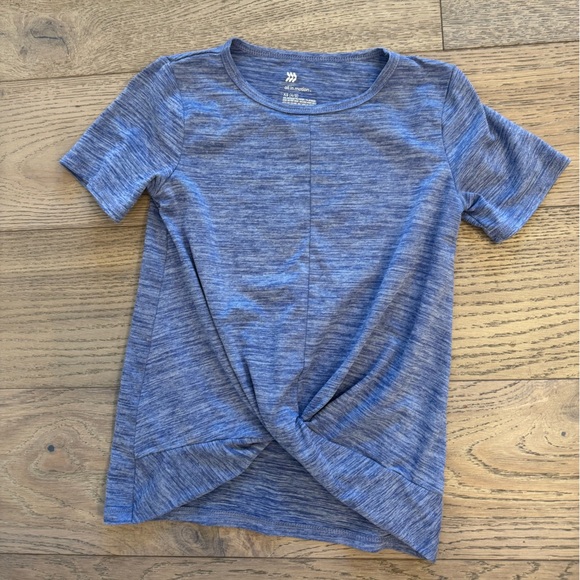 All in Motion Girls Short Sleeve Top Blue XS - Picture 1 of 2